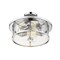 Z-Lite Savannah 3 Light Semi Flush Mount, Chrome & Clear 462SF16-CH - alternate 4
